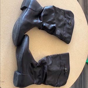 Dark brown riding boots